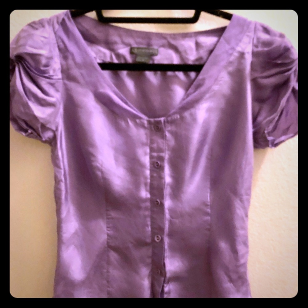 Armani Exchange Lavender Silk Blouse XS